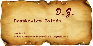 Draskovics Zoltán névjegykártya