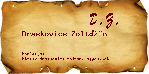 Draskovics Zoltán névjegykártya