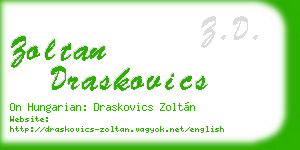 zoltan draskovics business card